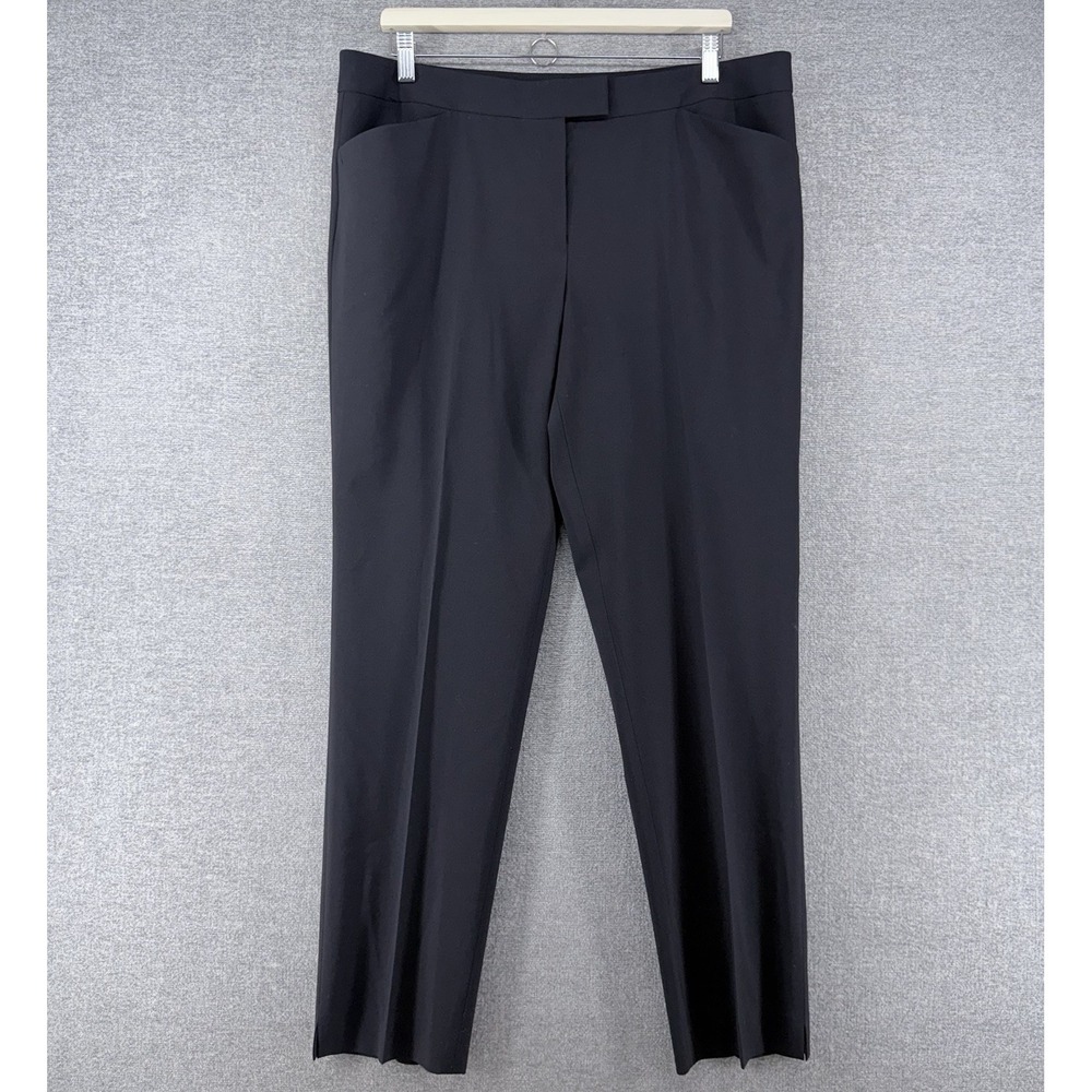 Lafayette 148 New York Irving Dress Pants Women Size 12 Black Wool Business